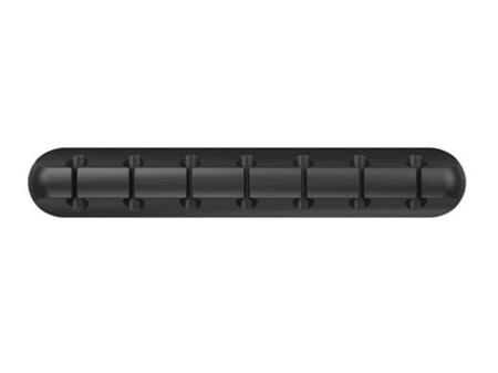 Organizér USB kabelů OmkoTech P7 pro 7 kabelů, samolepící, 1ks, černá