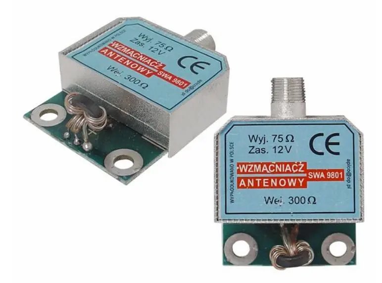 Předzesilovač anténní do krabičky DVB-T2 LTE 4G Filtr, 15dB