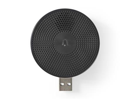 Přídavný zvonek Nedis SmartLife, USB napájení, 4 zvuky, černá