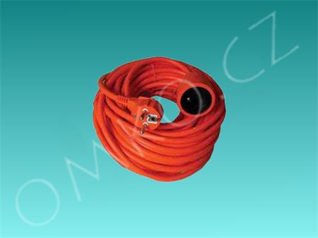 Prodlužovací kabel Solight PS07, 1 zásuvka, 20m, oranžový