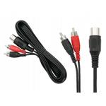 Propojovací audio kabel Omkotech, DIN 5-kolík/ 2xRCA, 1,2m