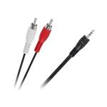 Propojovací audio kabel Omkotech, Jack M 3.5mm/ 2xRCA, 1,5m
