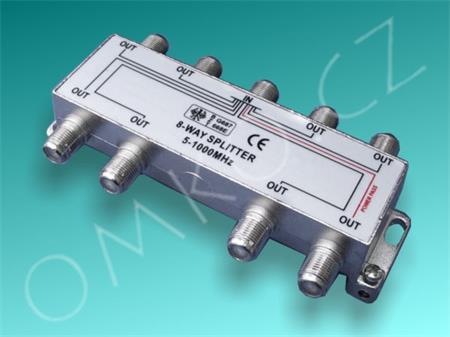 Rozbočovač 8x 11dB - 1 směr průchozí pro napájení