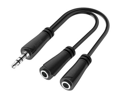 Rozbočovací audio kabel Omkotech, 1x jack/2x jack 3,5mm, stereo, 20 cm