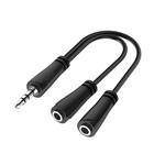 Rozbočovací audio kabel Omkotech, 1x jack/2x jack 3,5mm, stereo, 20 cm