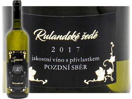 Rulandské šedé 2017, pozdní sběr, suché