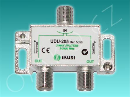 Satelitní rozbočovač Ikusi UDU 205, 2x4,8dB