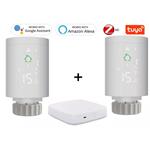 Set 2x chytrá bezdrátová hlavice radiátoru OmkoTech WP8501S, Wi-Fi app TUYA Smar