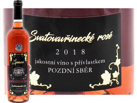 Svatovavřinecké rosé 2018, pozdní sběr, polosuché