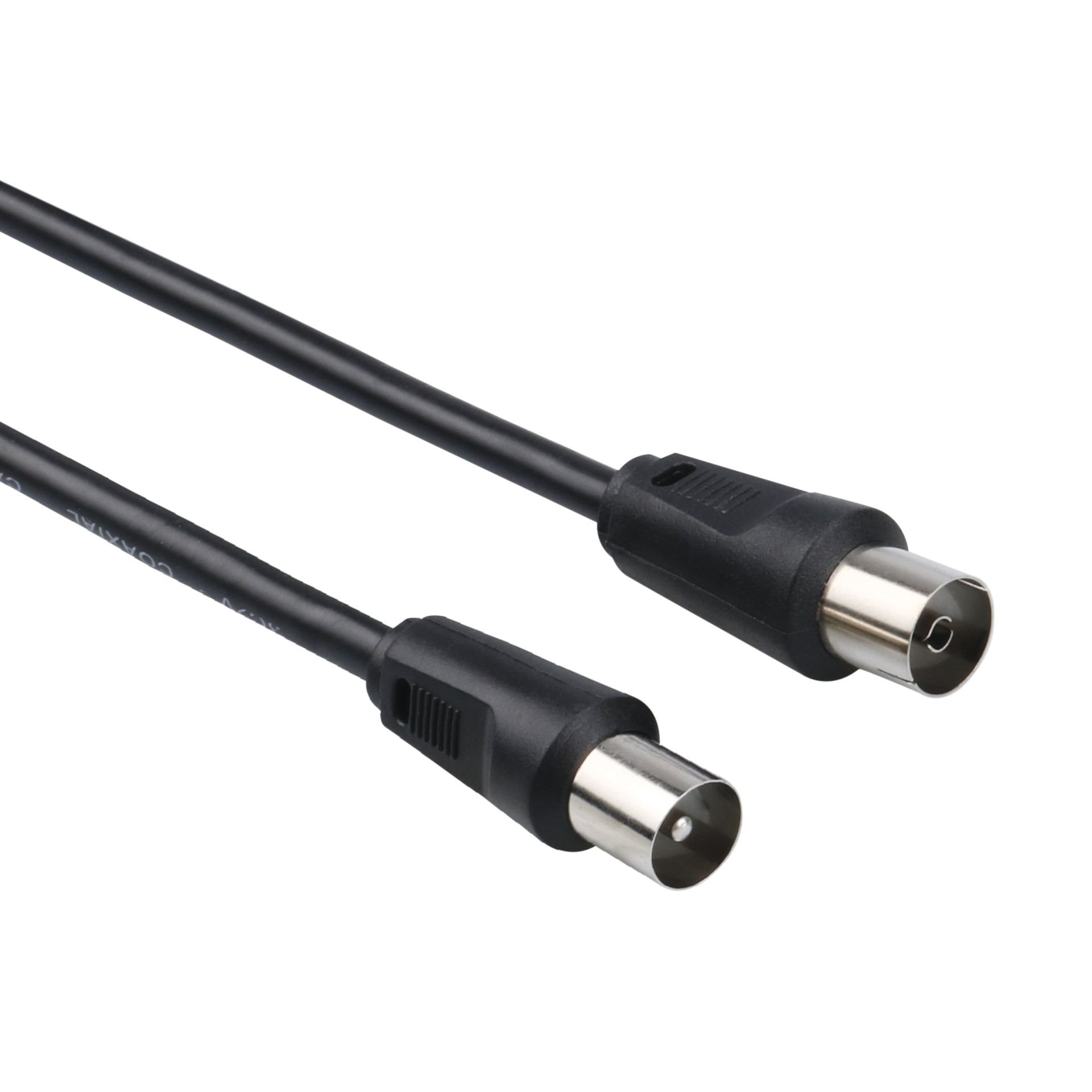 Technisat účastnický koaxiální kabel, IEC konektory, 3m, černý