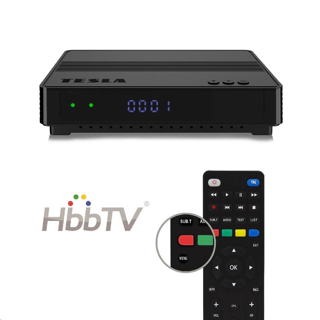 Tesla HYbbRID TH210, DVB-T2, HEVC H.265, HbbTV