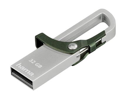 USB flashdisk Hama flashPen Hook-Style 32 GB, USB 2.0, zelená