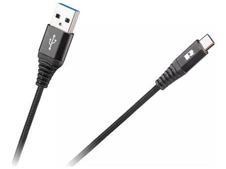 USB kabel REBEL pro Android, USB-C, 100cm, černý