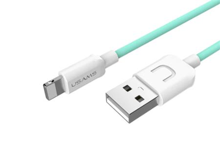 USB kabel USAMS Lightning pro iPhone, 100cm, zelený