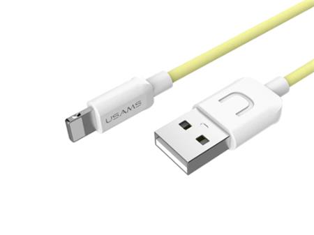 USB kabel USAMS Lightning pro iPhone, 100cm, žlutý