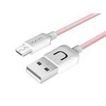 USB kabel USAMS pro Android, Micro USB, 100cm, růžový