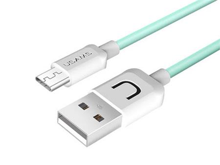 USB kabel USAMS pro Android, Micro USB, 100cm, zelený