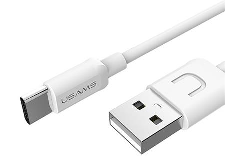 USB kabel USAMS pro Android, USB-C, 100cm, bílý