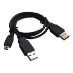 USB rozbočovací Y-kabel OmkoTech, USB 2.0, mini USB, 70 cm